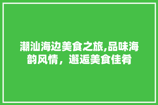 潮汕海边美食之旅,品味海韵风情，邂逅美食佳肴