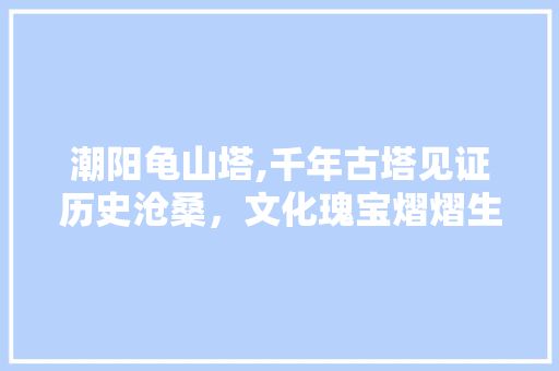 潮阳龟山塔,千年古塔见证历史沧桑，文化瑰宝熠熠生辉