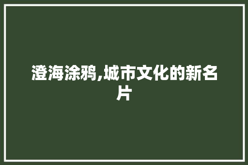 澄海涂鸦,城市文化的新名片