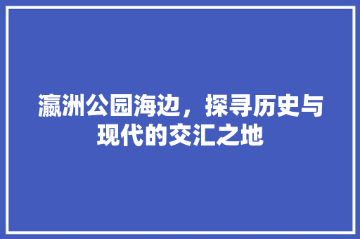 瀛洲公园海边，探寻历史与现代的交汇之地