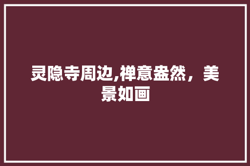 灵隐寺周边,禅意盎然，美景如画