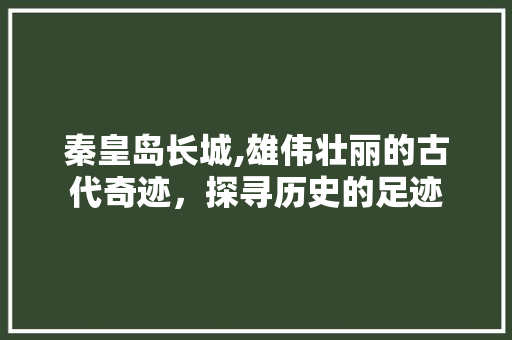 秦皇岛长城,雄伟壮丽的古代奇迹，探寻历史的足迹  第1张