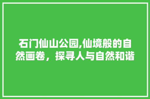 石门仙山公园,仙境般的自然画卷，探寻人与自然和谐共生的奇迹