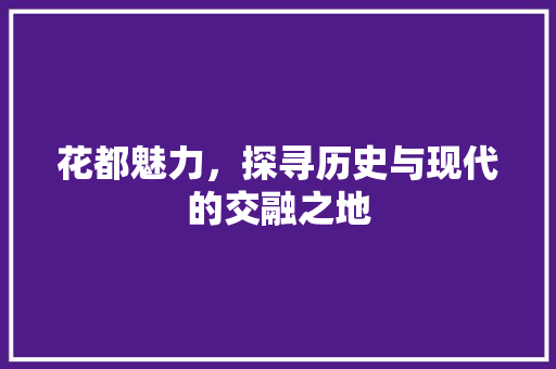 花都魅力，探寻历史与现代的交融之地