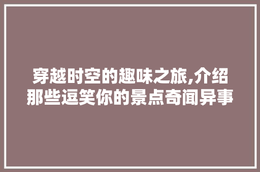 穿越时空的趣味之旅,介绍那些逗笑你的景点奇闻异事