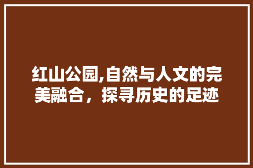 红山公园,自然与人文的完美融合，探寻历史的足迹