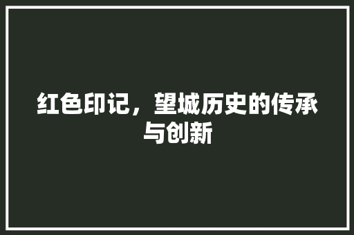 红色印记，望城历史的传承与创新