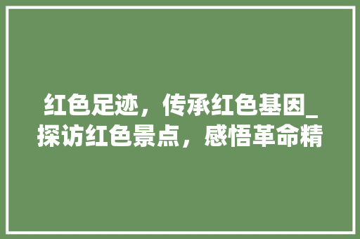 红色足迹，传承红色基因_探访红色景点，感悟革命精神