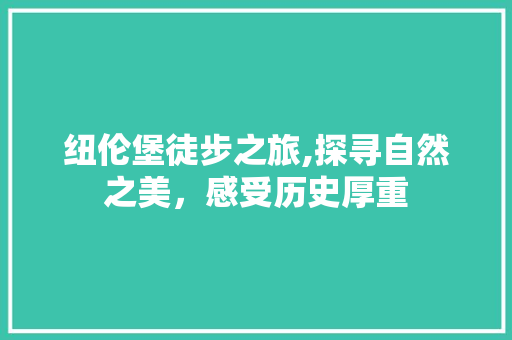 纽伦堡徒步之旅,探寻自然之美，感受历史厚重