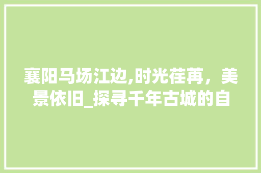 襄阳马场江边,时光荏苒，美景依旧_探寻千年古城的自然魅力