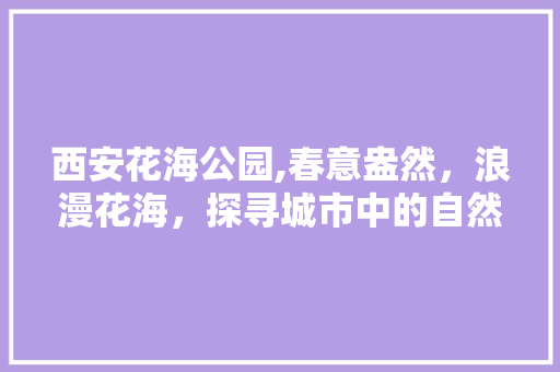 西安花海公园,春意盎然，浪漫花海，探寻城市中的自然奇迹