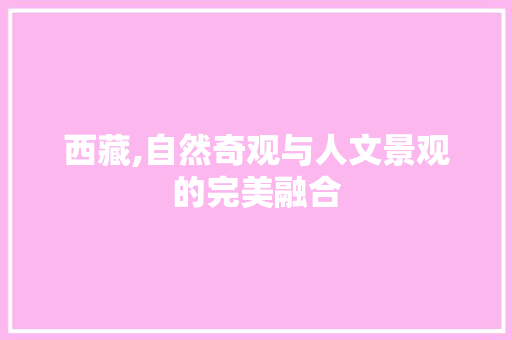 西藏,自然奇观与人文景观的完美融合