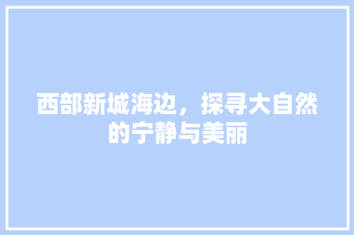 西部新城海边，探寻大自然的宁静与美丽