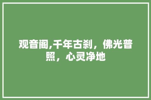 观音阁,千年古刹，佛光普照，心灵净地