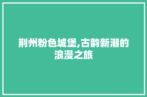 荆州粉色城堡,古韵新潮的浪漫之旅