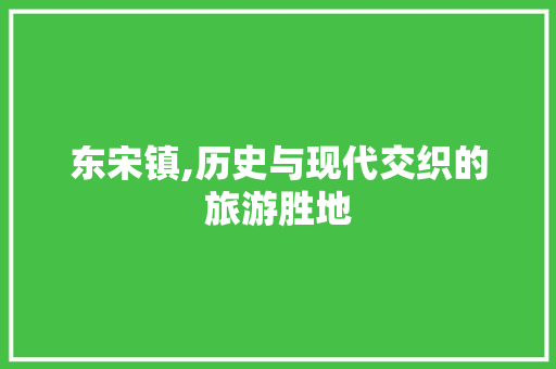 东宋镇,历史与现代交织的旅游胜地  第1张