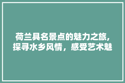 荷兰具名景点的魅力之旅,探寻水乡风情，感受艺术魅力