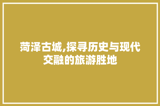 菏泽古城,探寻历史与现代交融的旅游胜地