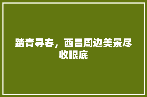 踏青寻春，西昌周边美景尽收眼底