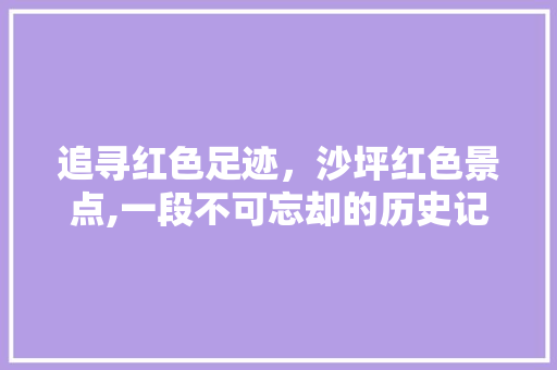 追寻红色足迹，沙坪红色景点,一段不可忘却的历史记忆  第1张