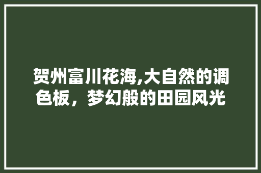 贺州富川花海,大自然的调色板，梦幻般的田园风光