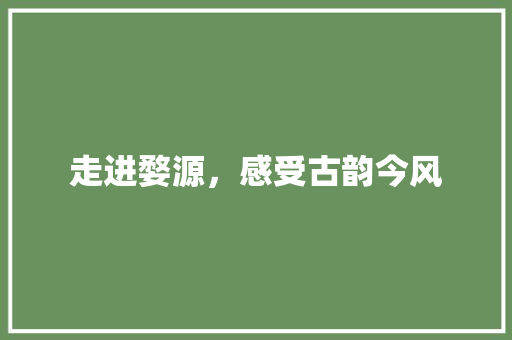 走进婺源，感受古韵今风