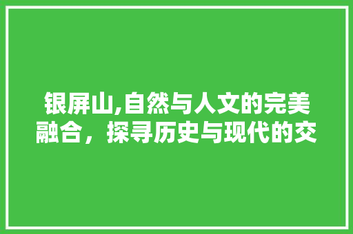 银屏山,自然与人文的完美融合，探寻历史与现代的交汇点