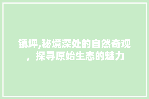 镇坪,秘境深处的自然奇观，探寻原始生态的魅力