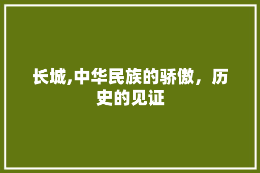 长城,中华民族的骄傲，历史的见证