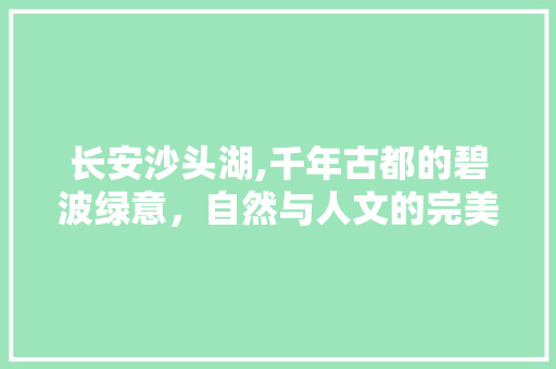 长安沙头湖,千年古都的碧波绿意，自然与人文的完美融合