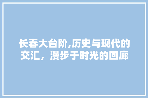 长春大台阶,历史与现代的交汇，漫步于时光的回廊