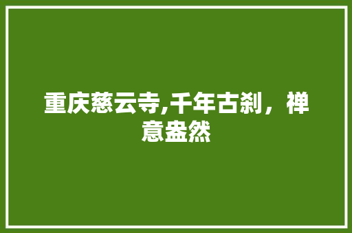 重庆慈云寺,千年古刹，禅意盎然