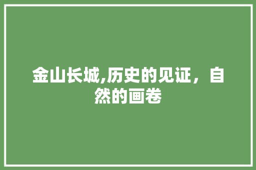 金山长城,历史的见证，自然的画卷