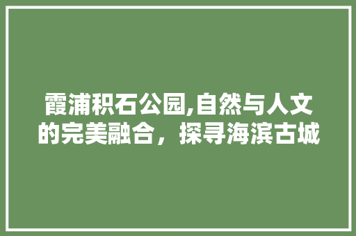 霞浦积石公园,自然与人文的完美融合，探寻海滨古城的历史印记