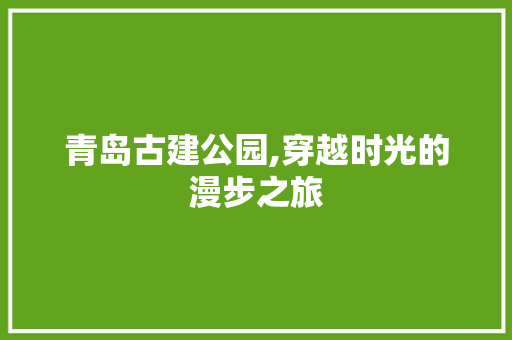 青岛古建公园,穿越时光的漫步之旅