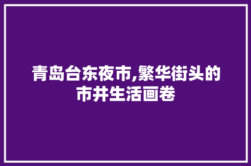 青岛台东夜市,繁华街头的市井生活画卷