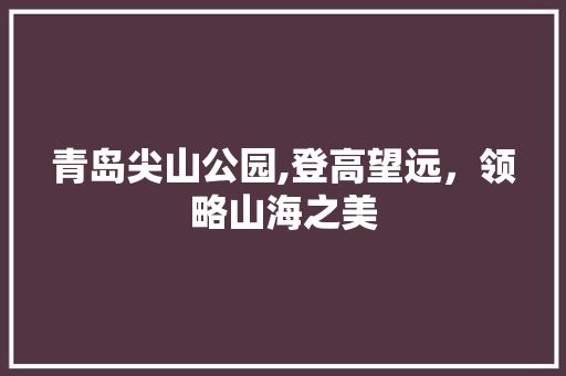 青岛尖山公园,登高望远，领略山海之美