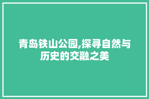 青岛铁山公园,探寻自然与历史的交融之美