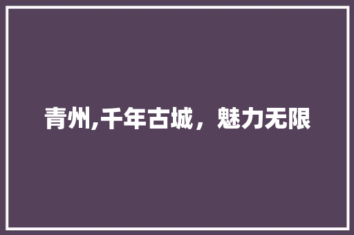 青州,千年古城，魅力无限