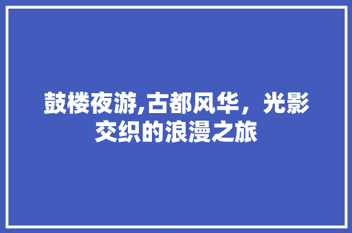 鼓楼夜游,古都风华，光影交织的浪漫之旅