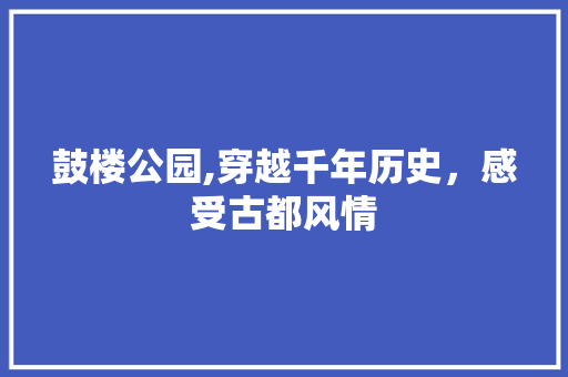 鼓楼公园,穿越千年历史，感受古都风情