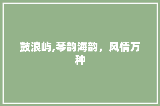 鼓浪屿,琴韵海韵，风情万种