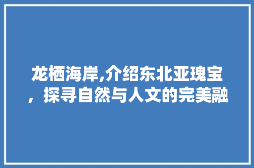 龙栖海岸,介绍东北亚瑰宝，探寻自然与人文的完美融合