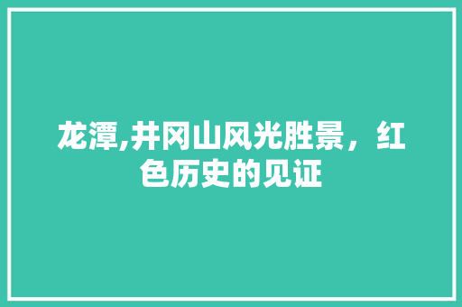 龙潭,井冈山风光胜景，红色历史的见证