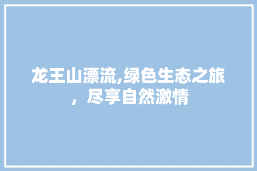 龙王山漂流,绿色生态之旅，尽享自然激情