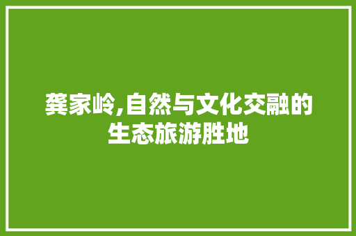 龚家岭,自然与文化交融的生态旅游胜地  第1张