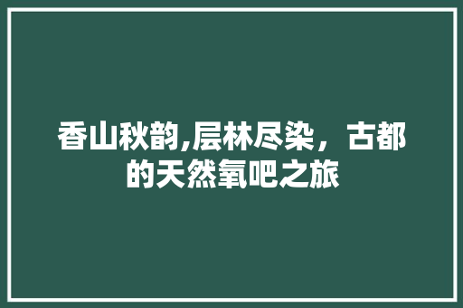 香山秋韵,层林尽染，古都的天然氧吧之旅