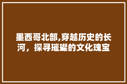 墨西哥北部,穿越历史的长河，探寻璀璨的文化瑰宝