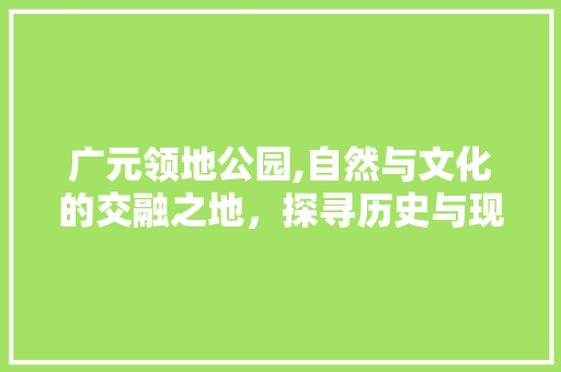 广元领地公园,自然与文化的交融之地，探寻历史与现代的完美邂逅