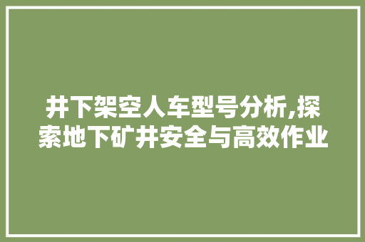 井下架空人车型号分析,探索地下矿井安全与高效作业之路